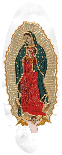 DNSA18-110-WT Lady of Guadalupe Clouds White